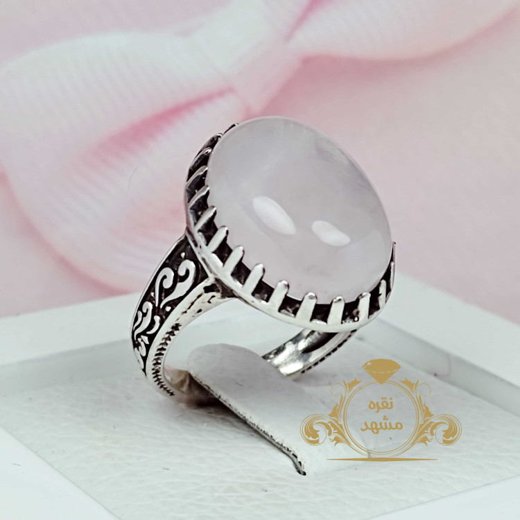انگشتر کوارتز اصل معدنی انگشتر مردانه مدل نیره کپی
