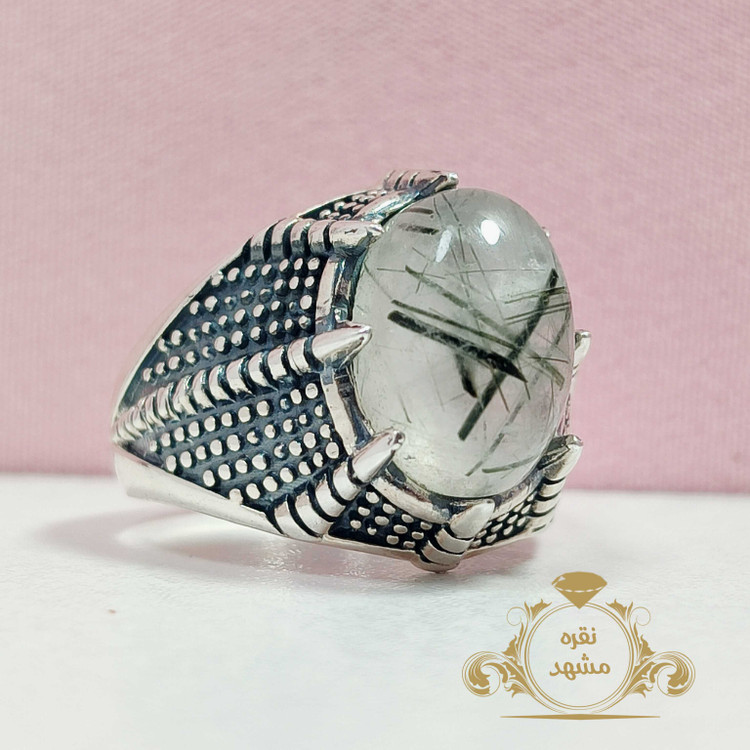 انگشتر در مویی رکاب نقره اسپرت 8 چنگ