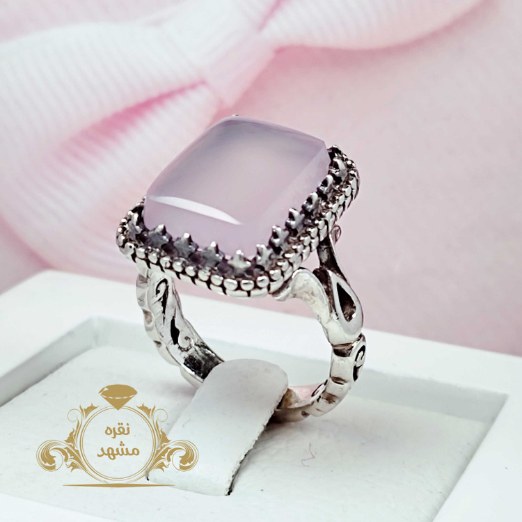 انگشتر نقره مردانه عقیق سوسنی اصلی رکاب رهبری