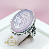 انگشتر نقره عقیق سوسنی یا رقیه اصلی مردانه