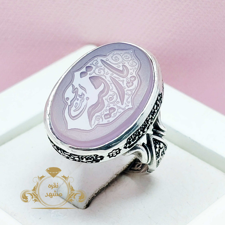 انگشتر نقره عقیق سوسنی یا رقیه اصلی مردانه