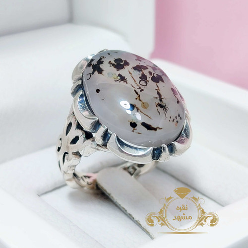 انگشتر شجر قائن مردانه مدل گلبرگی