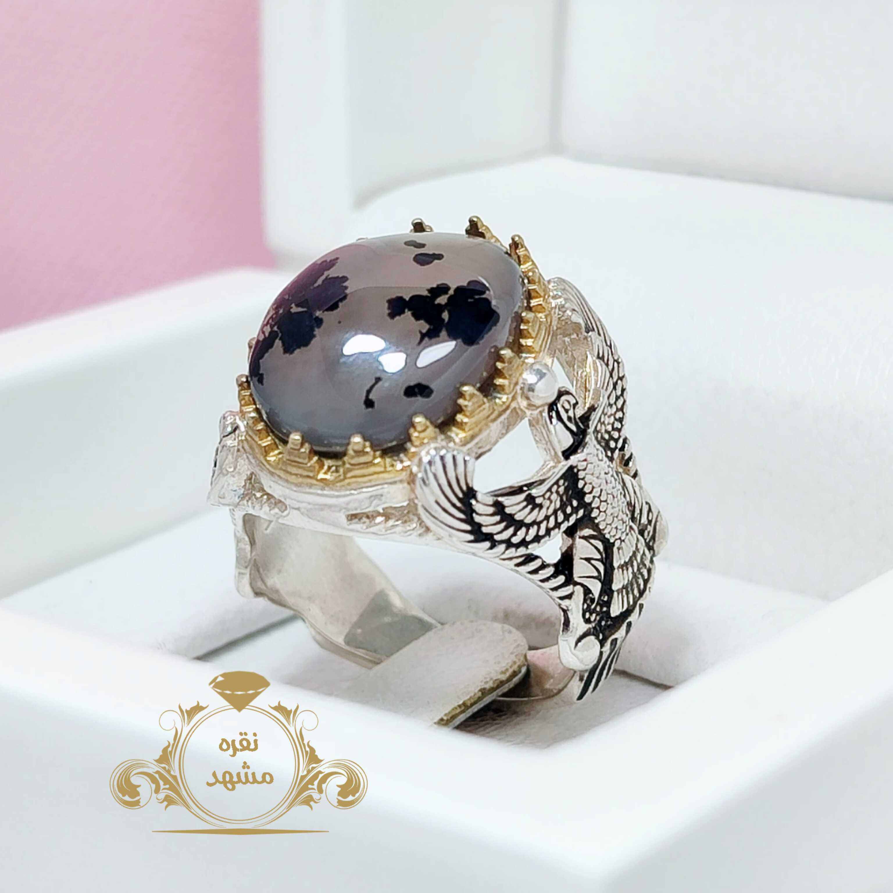 انگشتر گل درشت مدل فروهر انگشتر نقره