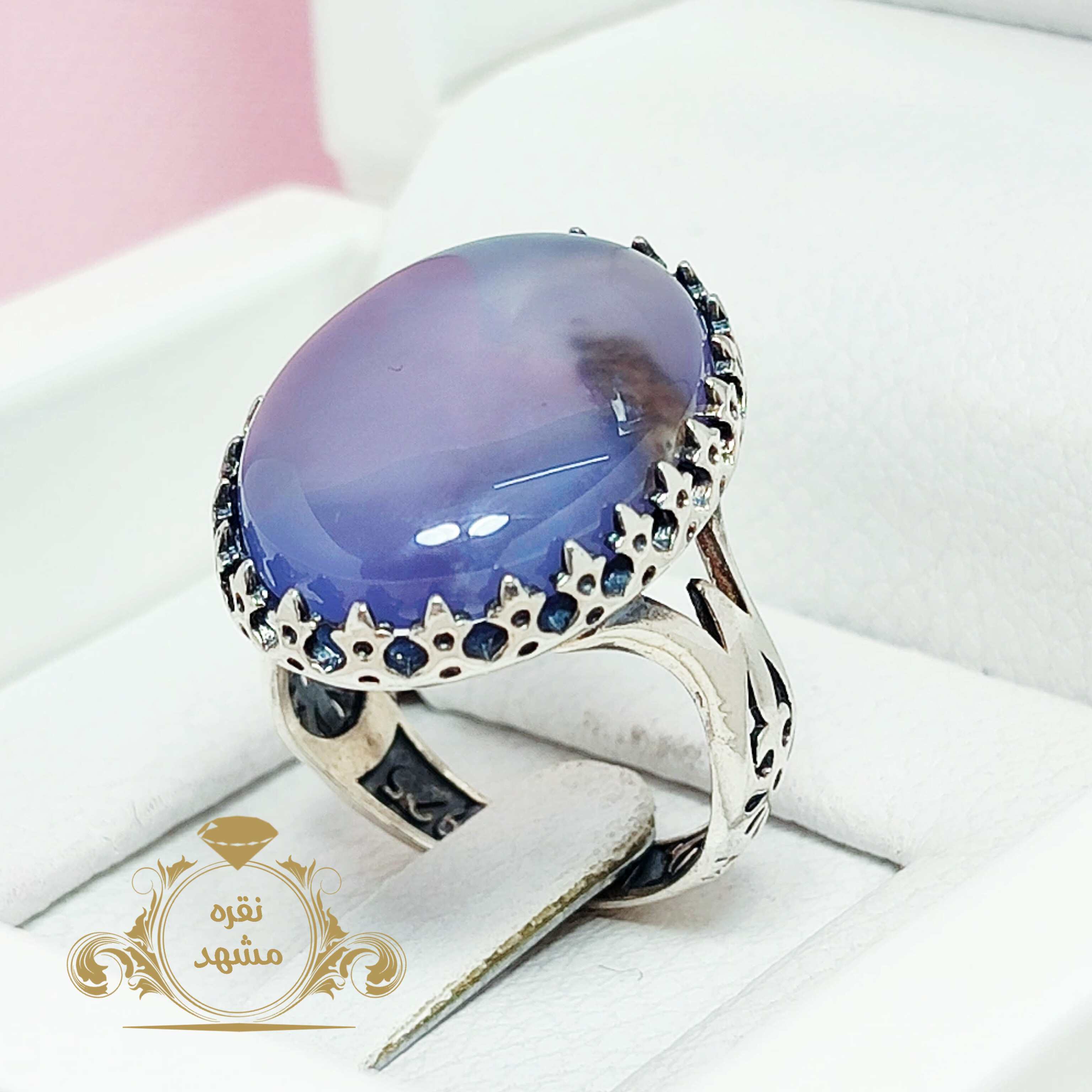 انگشتر عقیق سوسنی اصلی نقره مردانه نگین عالی