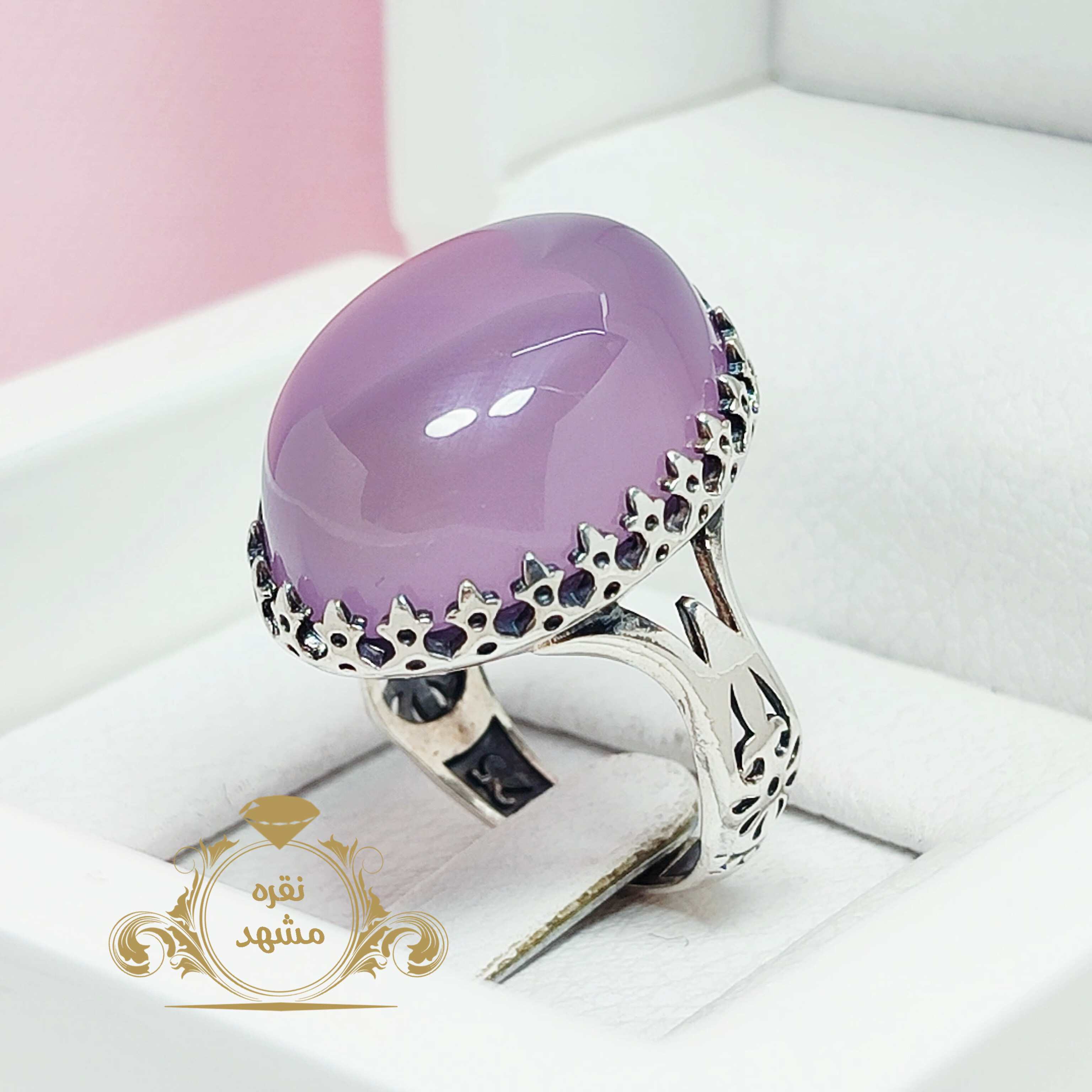 انگشتر اصل نقره مردانه عقیق سوسنی مدل نیزه