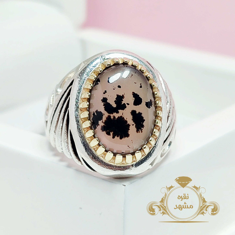 انگشتر شجر اصل قائن تیره طبیعی مردانه