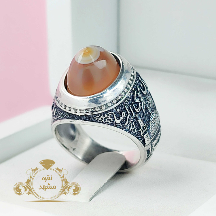 انگشتر مردانه باباقوری ذکر رکاب علی بن موسی الرضا