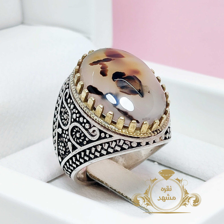 انگشتر متفاوت مردانه شجر خوش نقش و نگار