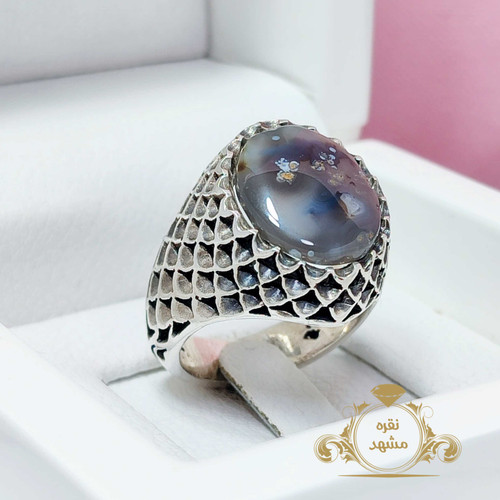 انگشتر مردانه شجر خوش نقش و نگار مدل شبکه