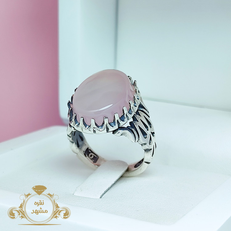 انگشتر مردانه عقیق سوسنی یمنی تراش