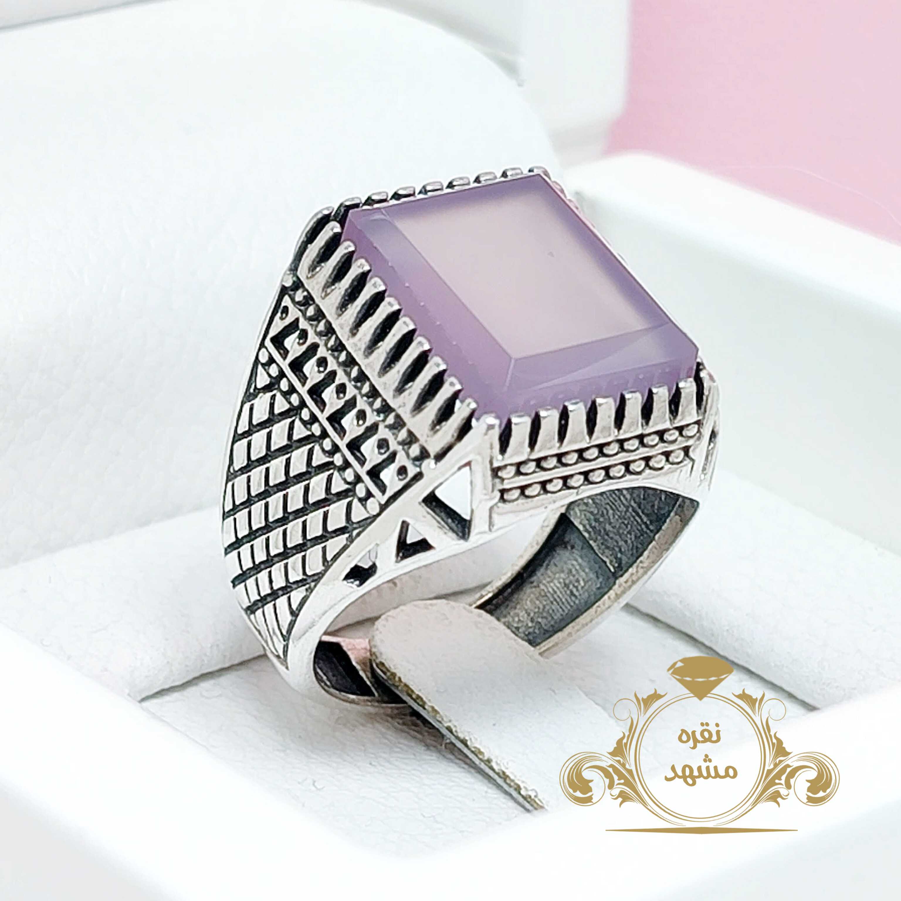 انگشتر نقره مردانه عقیق سوسنی اصل