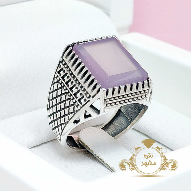 انگشتر نقره مردانه عقیق سوسنی اصل