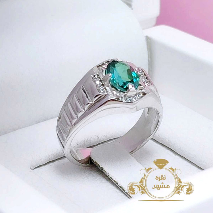 انگشتر مردانه توپاز سبز اصل خاص و تک