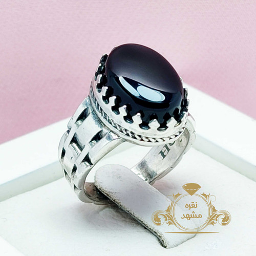 انگشتر عقیق سیاه مردانه یا عقیق مشکی اصلی