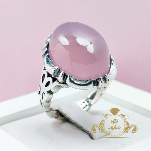 انگشتر عقیق سوسنی اصل مردانه نگین درشت