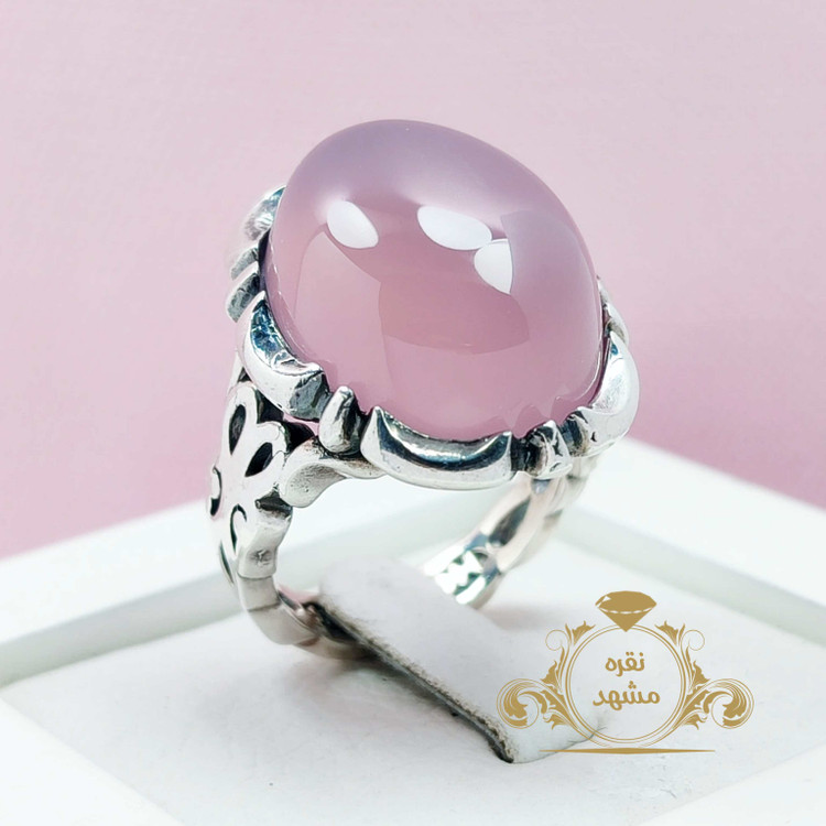 انگشتر عقیق سوسنی اصل مردانه نگین درشت