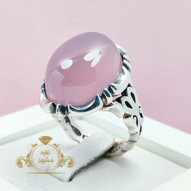 انگشتر عقیق سوسنی اصل مردانه نگین درشت