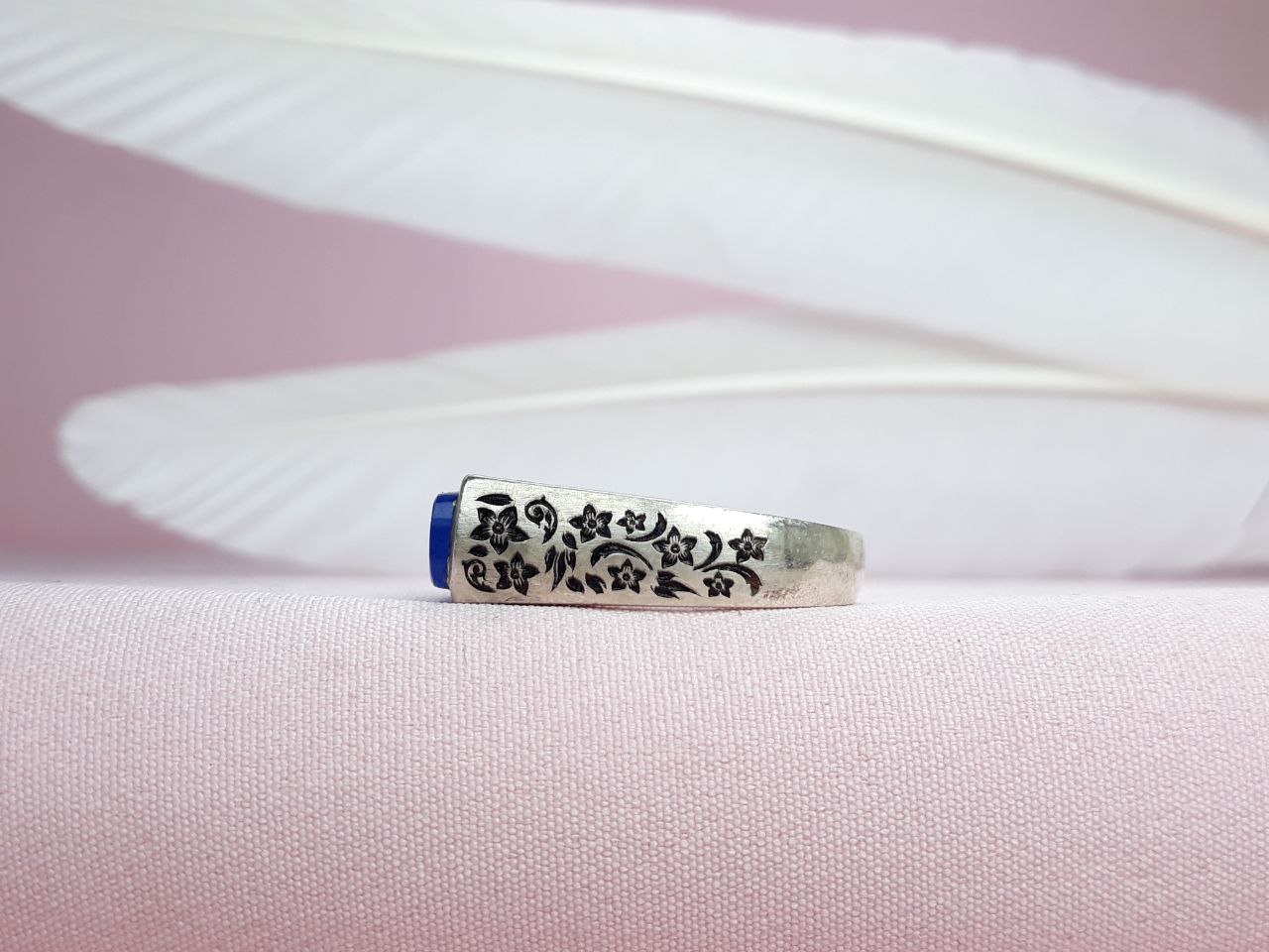 انگشتر الملک لله انگشتر با ذکر الملک لله عقیق آبی