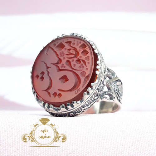 انگشتر مظلوم حسین شهید انگشتر مردانه عقیق سرخ