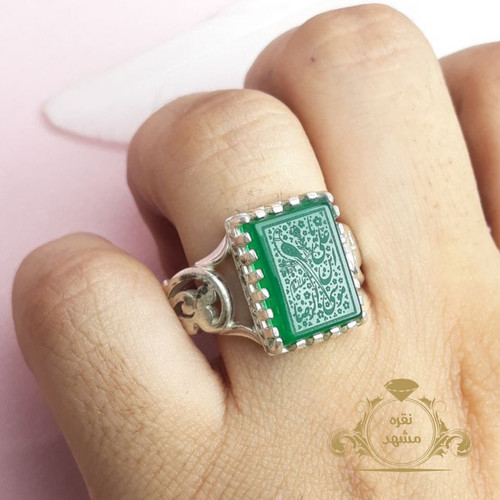 حکاکی علی بن موسی الرضا روی انگشتر رهبری