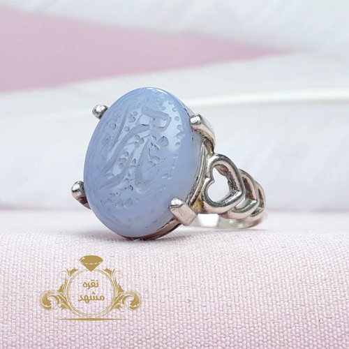 انگشتر زنانه یازهرا عقیق سوسنی یمنی تراش