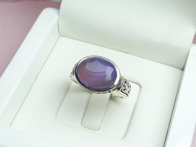 انگشتر عقیق یمنی دستساز مردانه سوسنی خوش رنگ نگ کپی