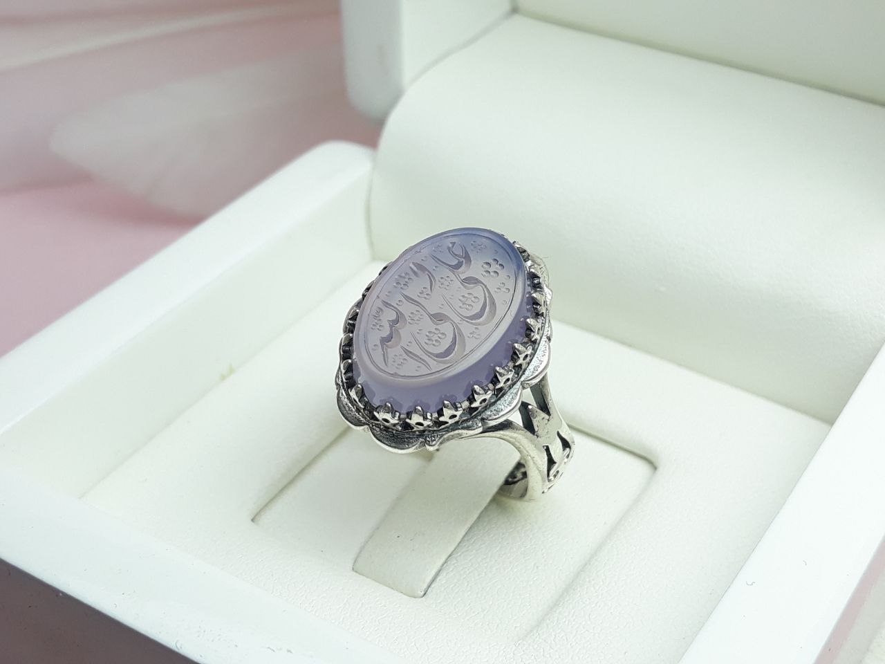 انگشتر علی ولی الله عقیق سوسنی اصلی و معدنی