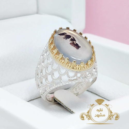 انگشتر شجر قائن نقش شاخه ای تک در باد