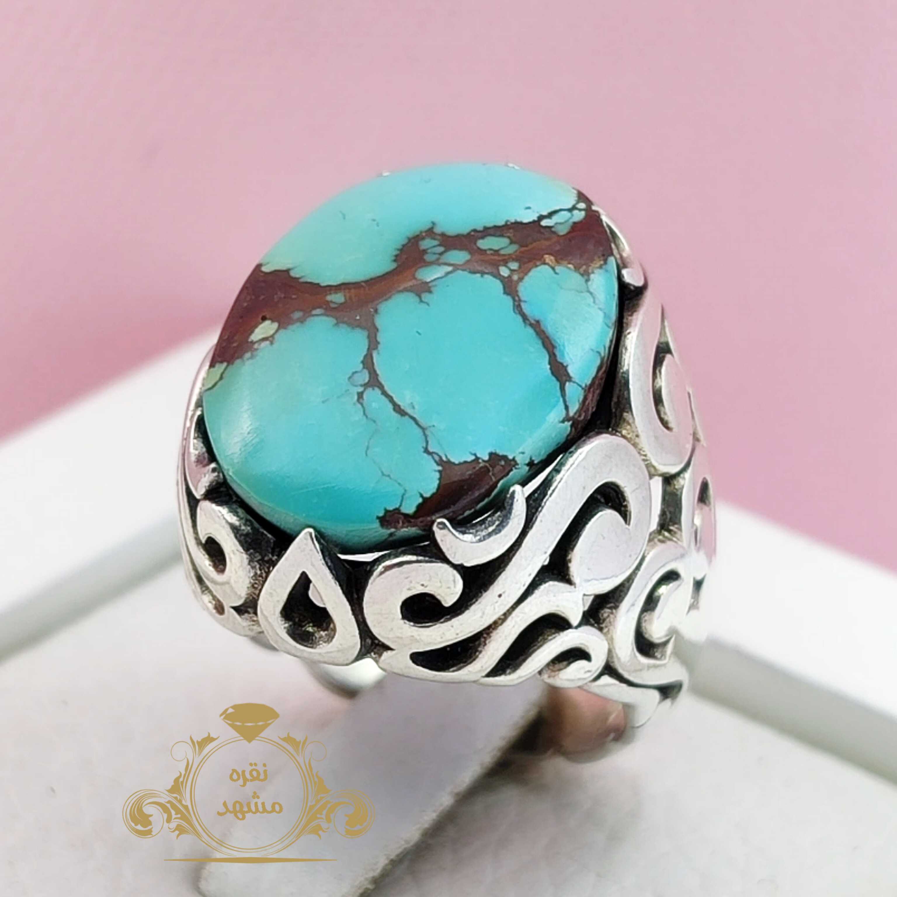 انگشتر مردانه فیروزه نیشابور اصلی