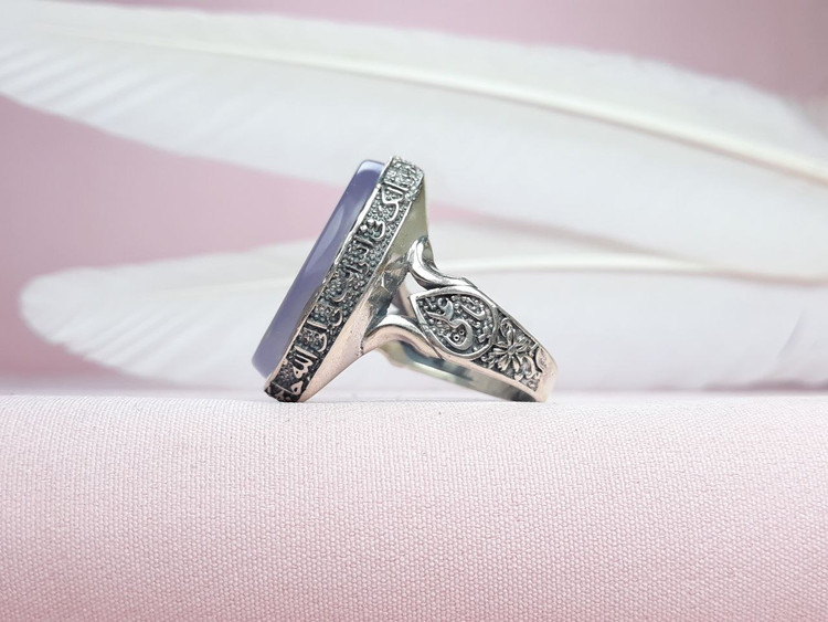 انگشتر نقره یا امیرالمومنین مردانه سوسنی