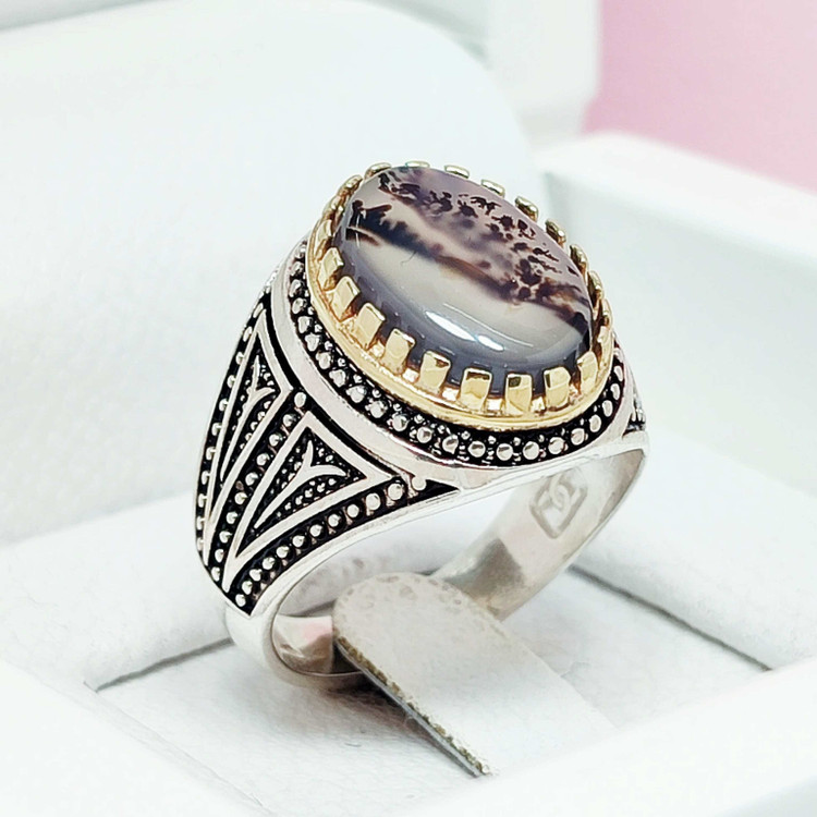 انگشتر مردانه شجر اصلی نقش منظره