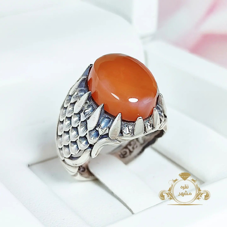 انگشتر مردانه عقیق یمنی اصل و معدنی