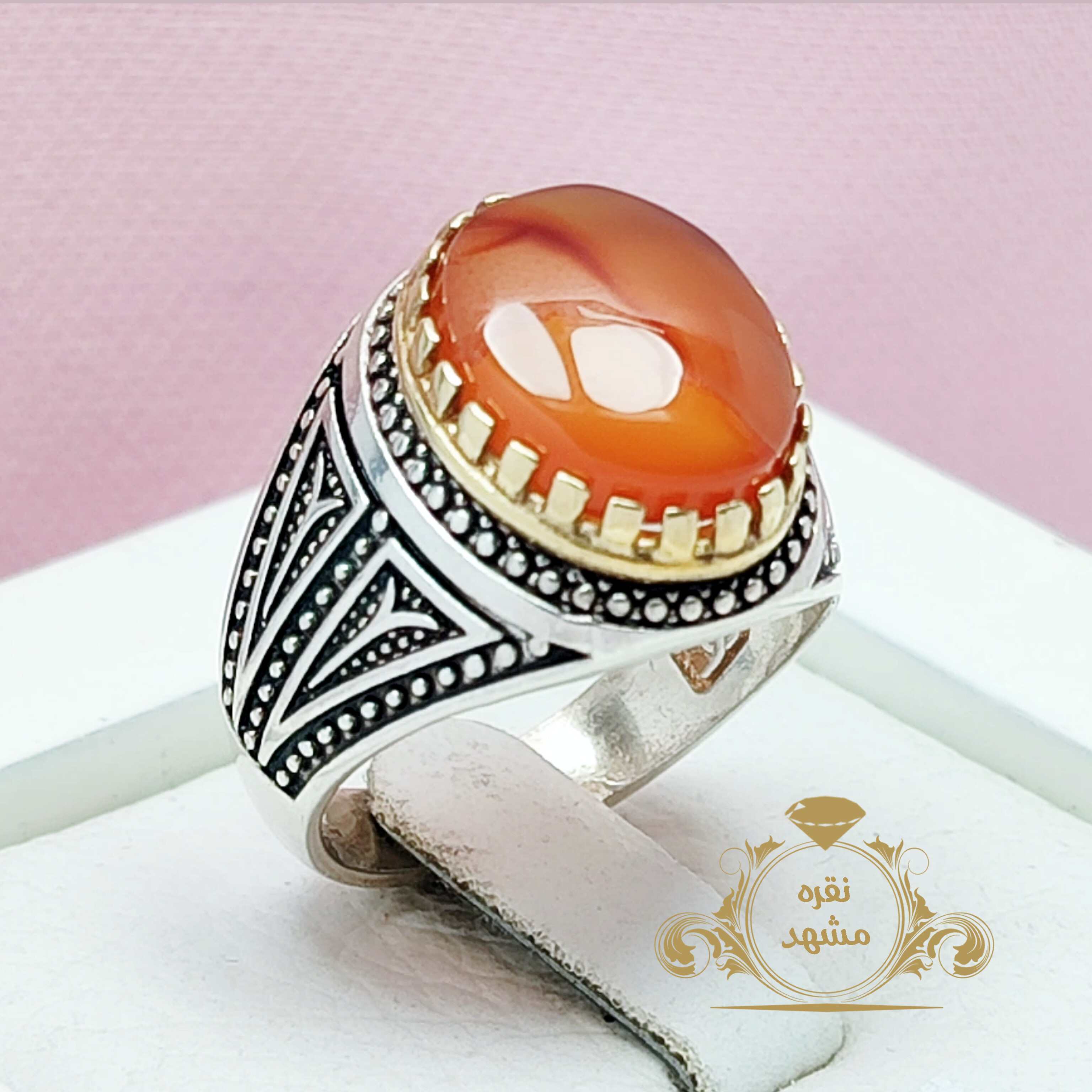 انگشتر مردانه عقیق یمنی اصل