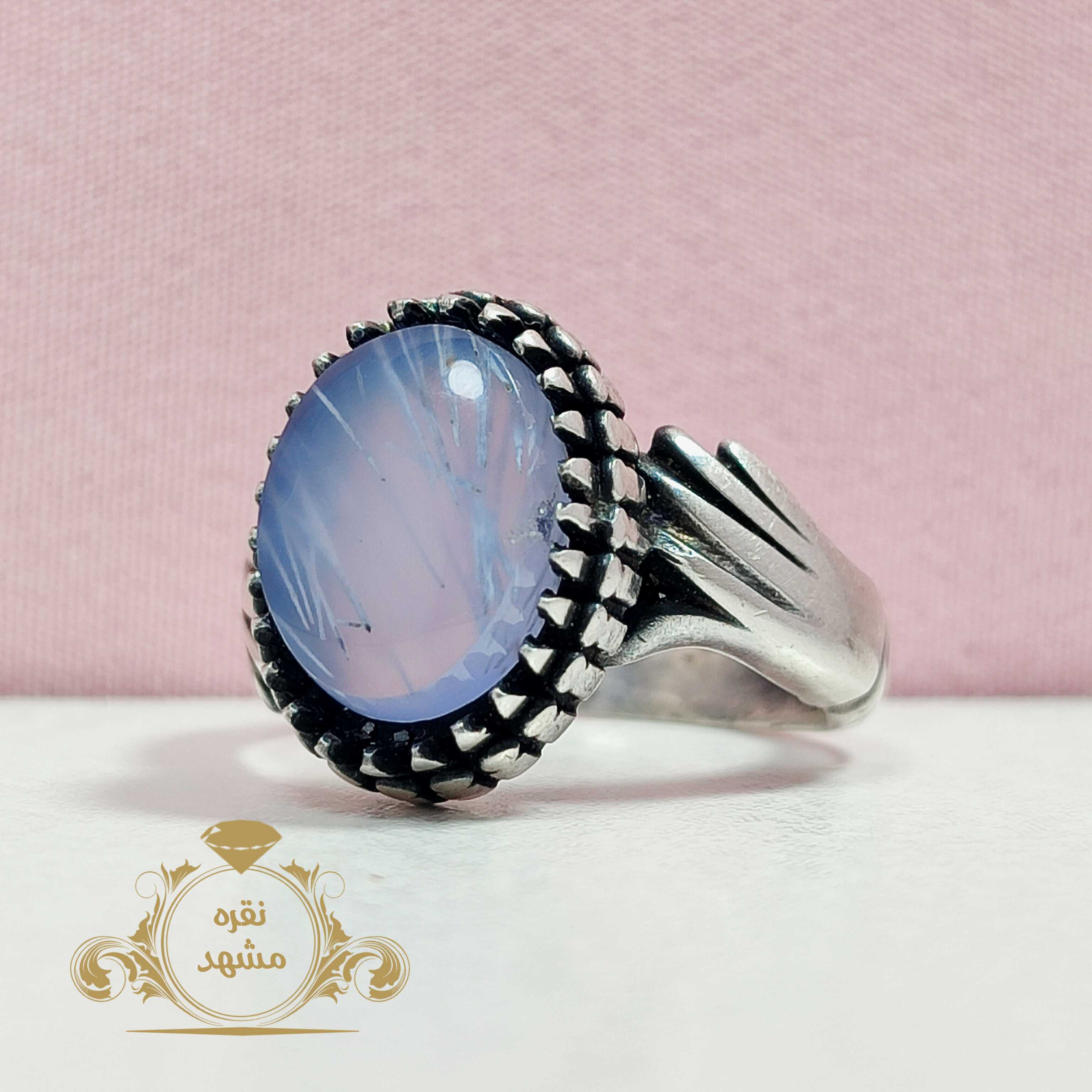 انگشتر دست و دلبر یمنی کبود انگشتر مردانه اصل و معدنی