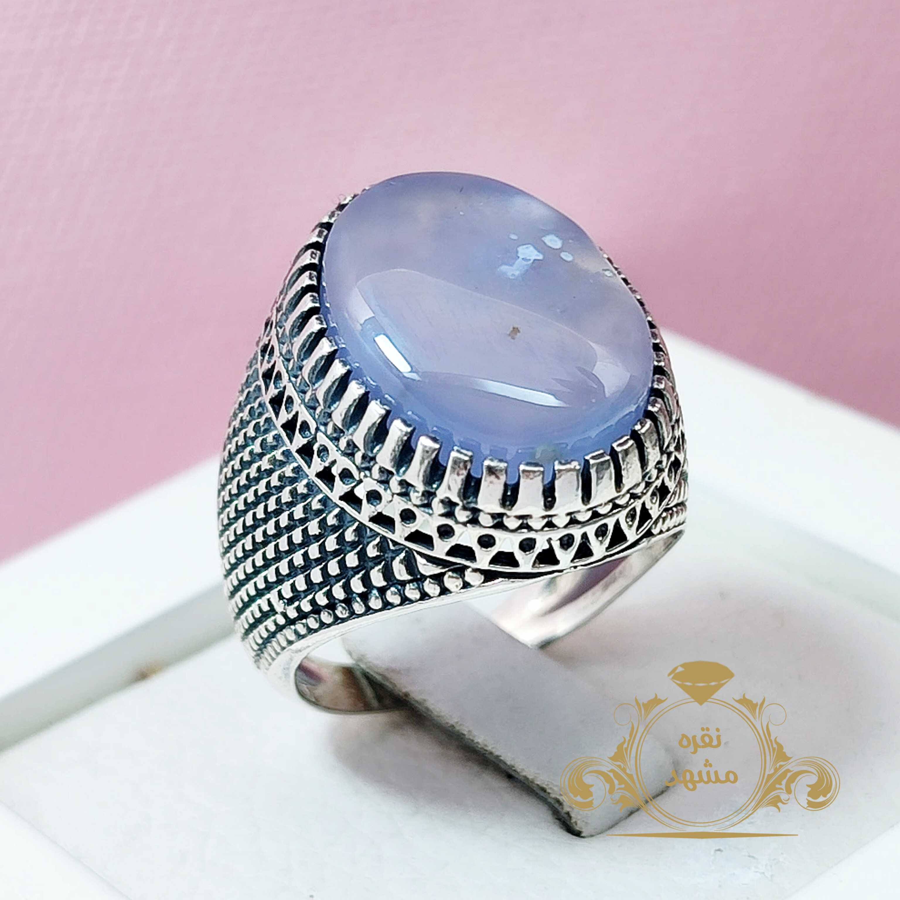 یمنی کبود اصلی و معدنی انگشتر مردانه