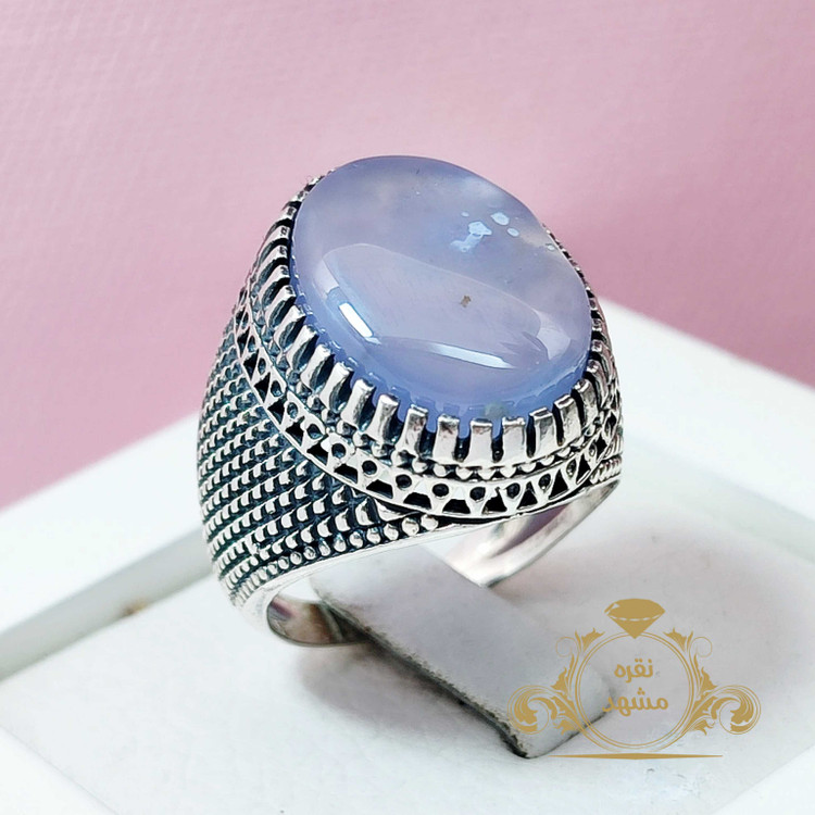 یمنی کبود اصلی و معدنی انگشتر مردانه