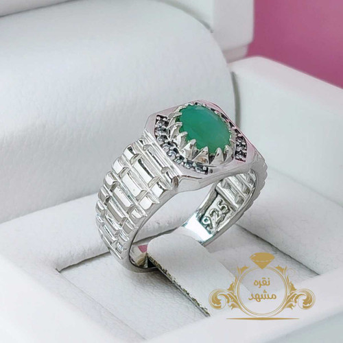 انگشتر اسپرت خیلی شیک زمرد اصلی