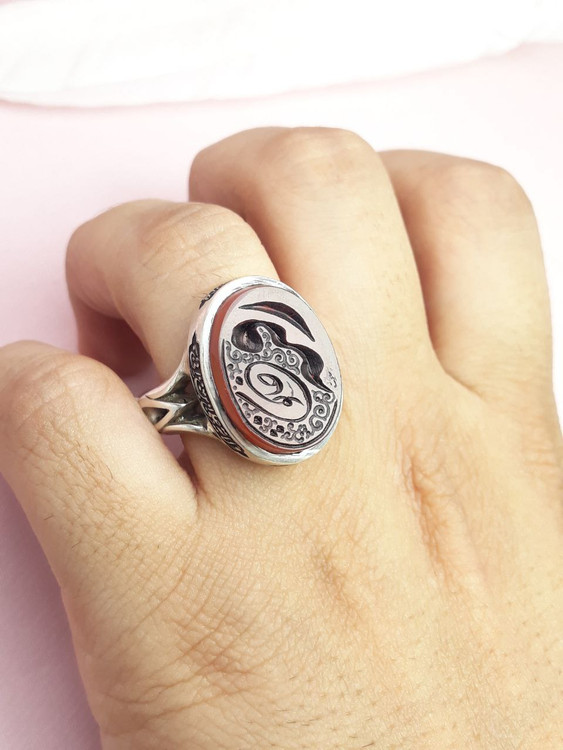 انگشتر دستساز رقیه خاتون انگشتر مردانه عقیق سرخ