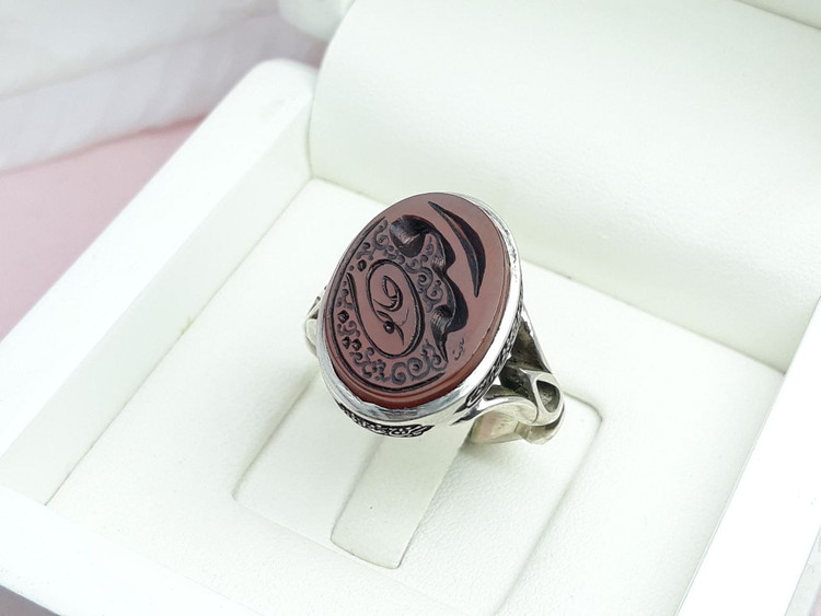 انگشتر رقیه خاتون مدل اشکی