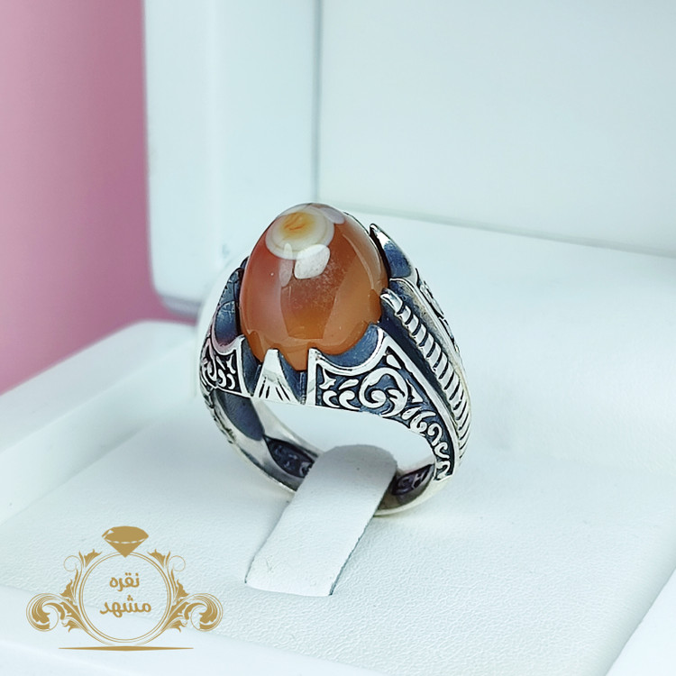 انگشتر باباقوری نقره مردانه عیار 925