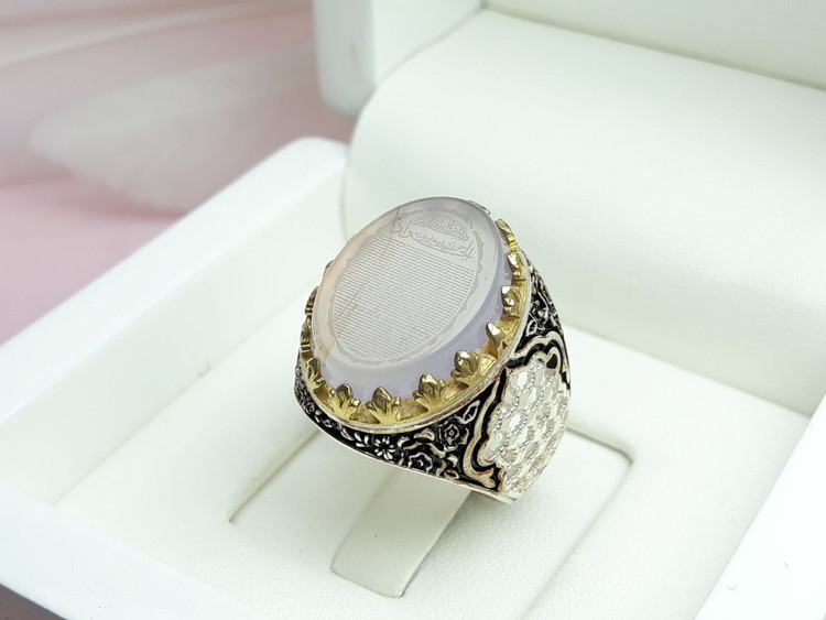 انگشتر مردانه حرز امام جواد (ع) عقیق سوسنی اصلی