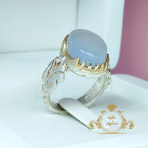 عقیق یمانی کبود انگشتر مردانه اصل و معدنی