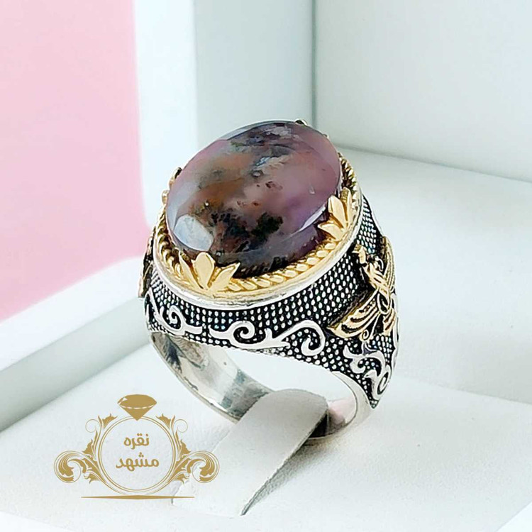 شجر سوسنی تیره انگشتر فروهر نقره مردانه اصلی معدنی