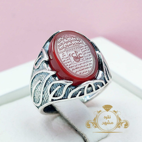 انگشتر عین علی مردانه عقیق سرخ
