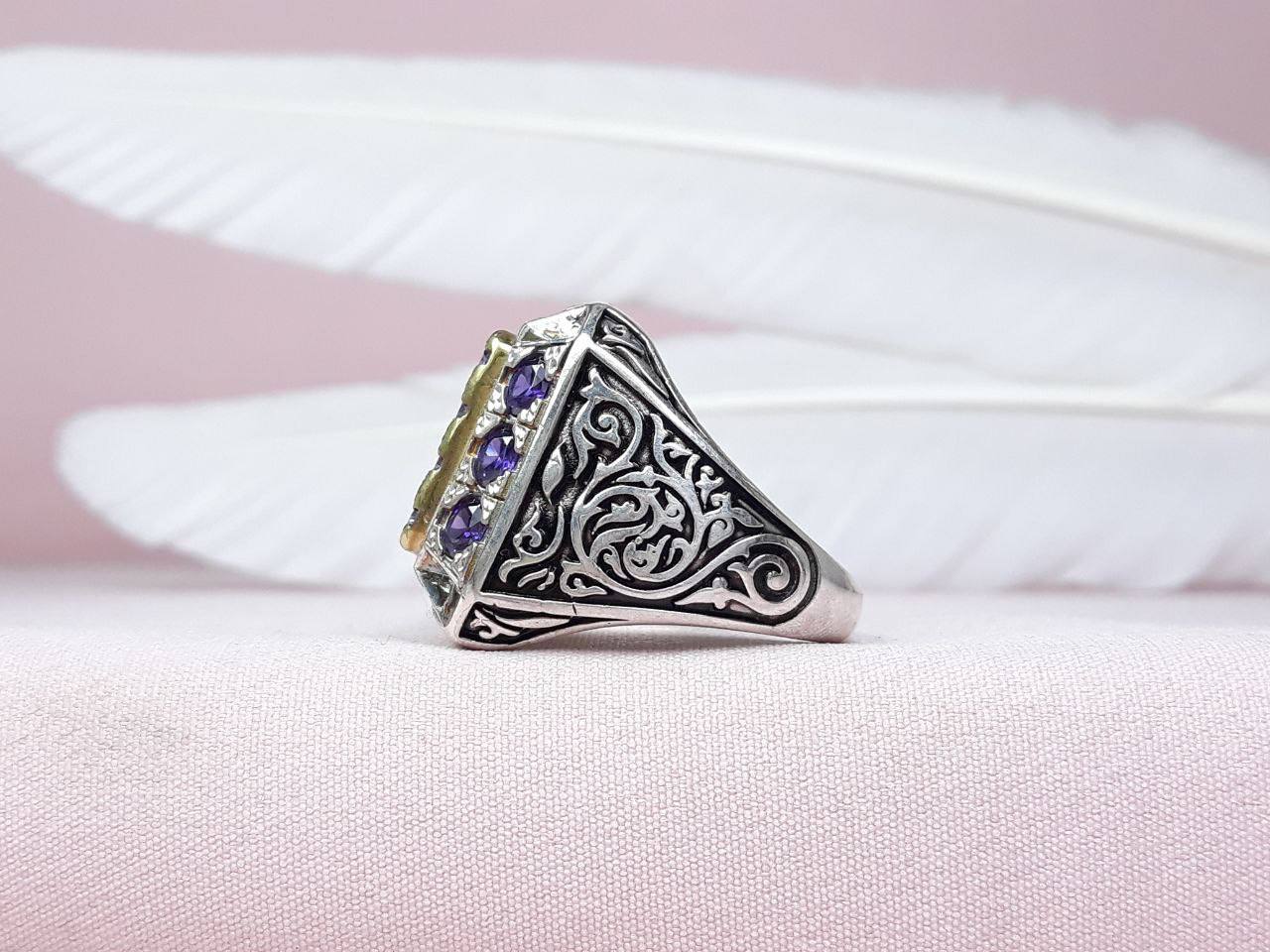 انگشتر اسپرت مردونه نگین دار نگین سنتاتیک