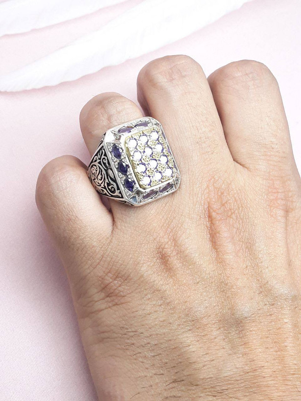 انگشتر اسپرت مردانه نگین سنتاتیک