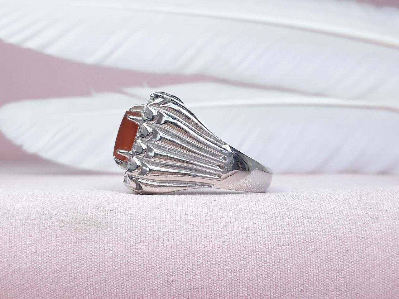 انگشتر اسپرت شیک مردانه عقیق یمنی