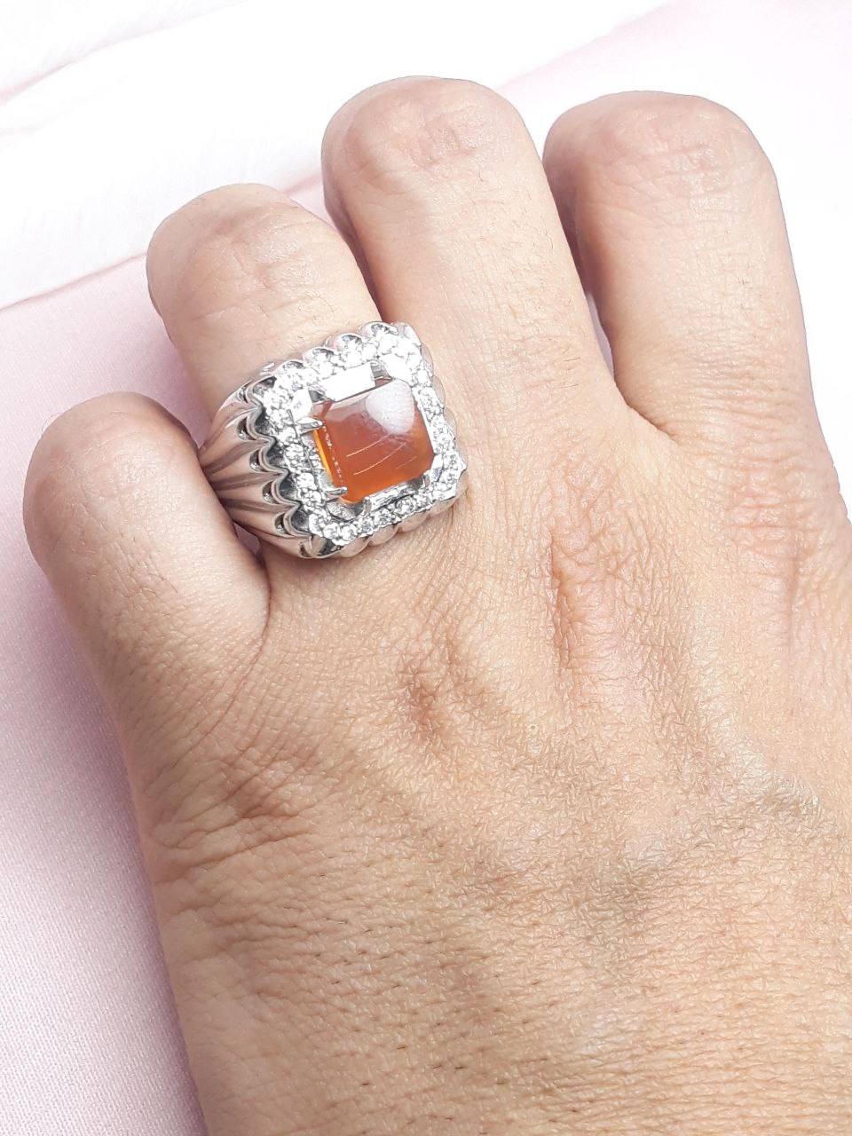 انگشتر اسپرت خاص مردانه عقیق یمنی