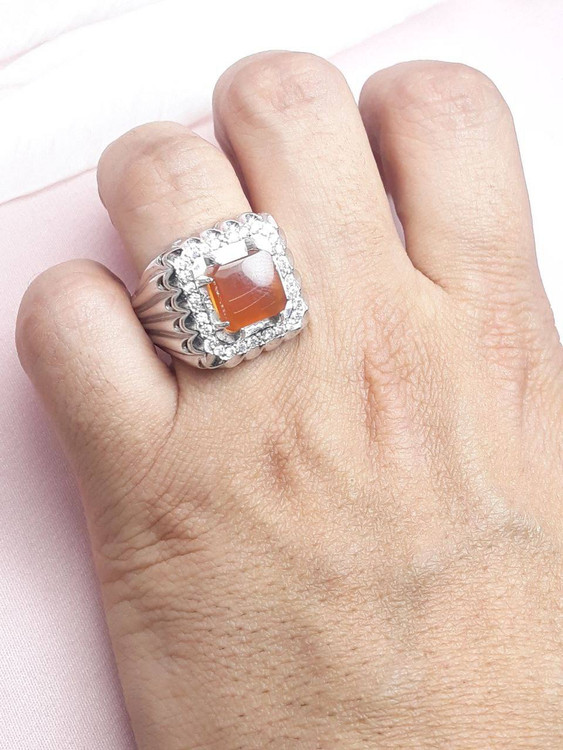 انگشتر اسپرت خاص مردانه عقیق یمنی