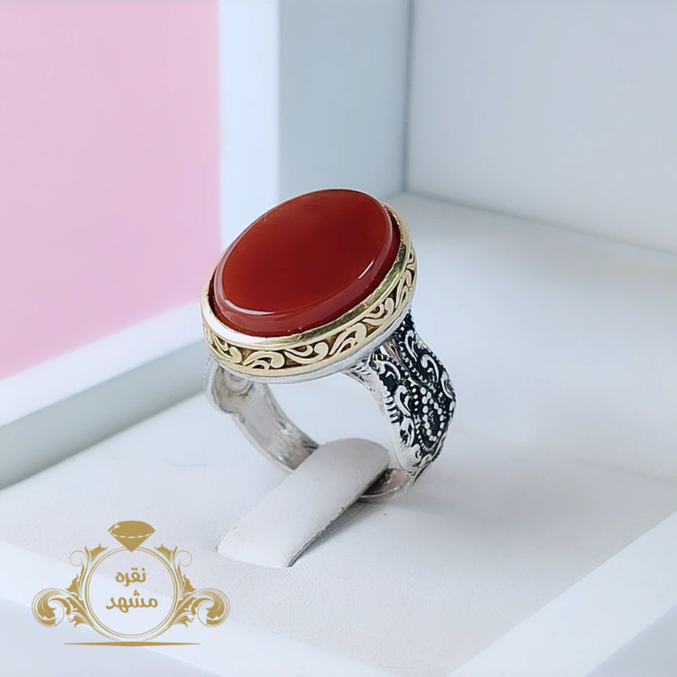 انگشتر عقیق سرخ انگشتر عقیق سرخ اصل